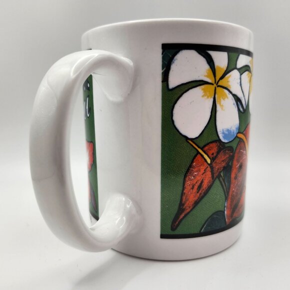 Vintage 1998 RBCI Hawaii Coffee Mug 12oz Plumeria Hibiscus Bird Of Paradise - Picture 5 of 9